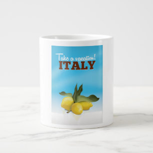 Italy vintage travel poster large coffee mug