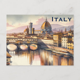 Italy Vintage Travel Tourism Add Postcard
