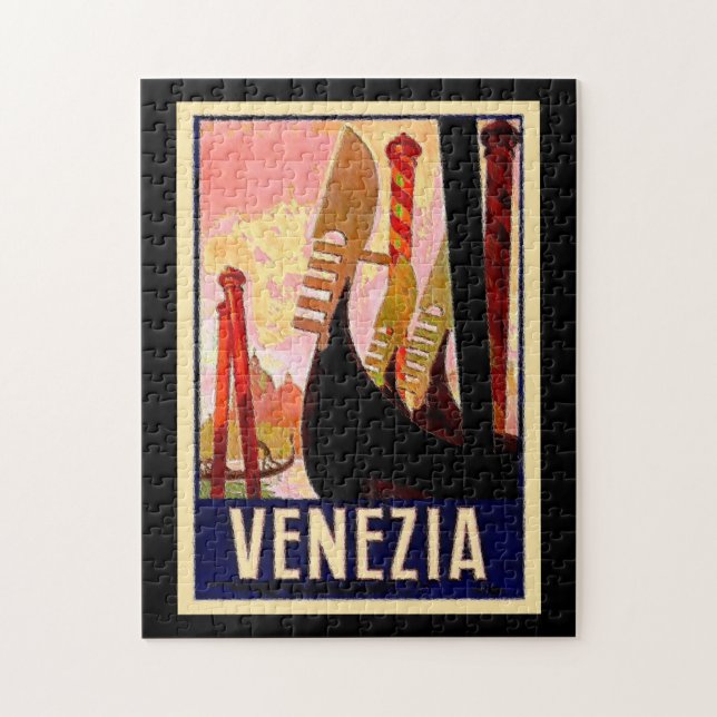 Italy, Water Way Canals, Jigsaw Puzzle (Vertical)