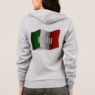 Italy Waving Flag Hoodie