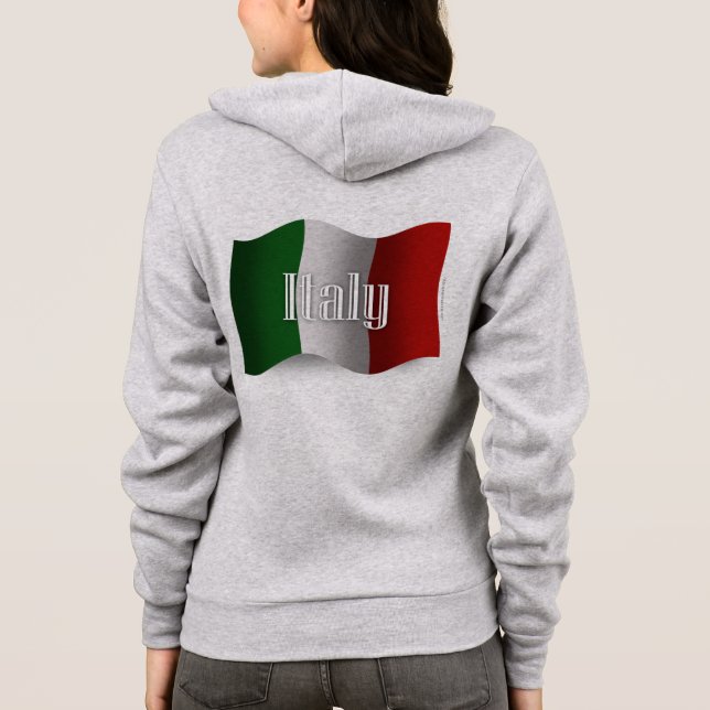 Italy Waving Flag Hoodie (Back)