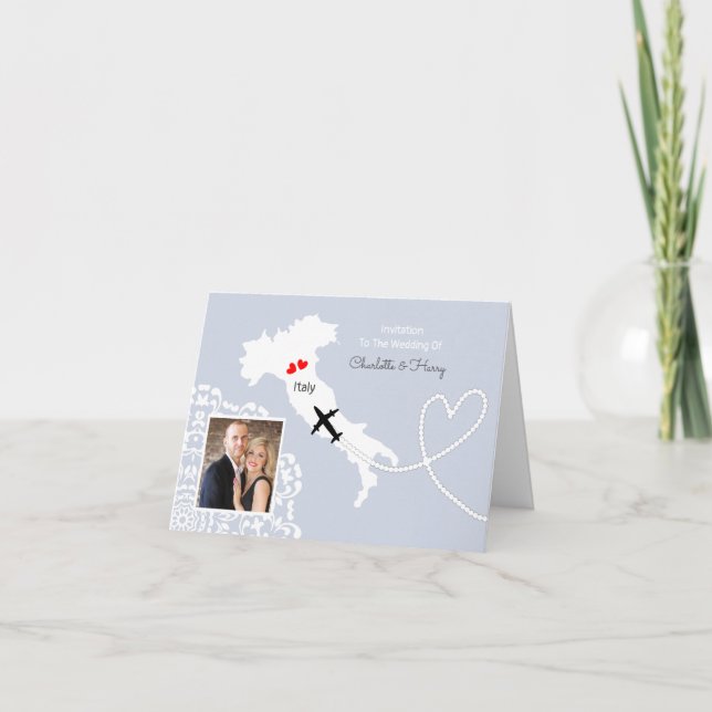 Italy Wedding Destination Invitation (Front)