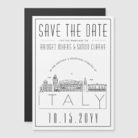 Italy Wedding | Stylised Skyline Save the Date