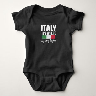 Italy Where Story Begins Italian Baby Bodysuit