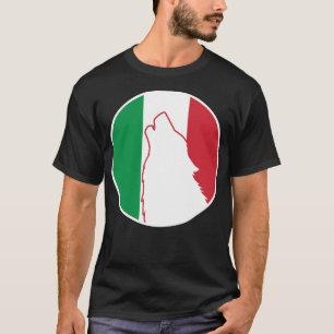 Italy Wolf Italian National Animal Flag T-Shirt
