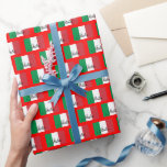Italy Wrapping Paper, Italian Flag patriotic Red Paper<br><div class="desc">Wrapping Paper: Italian Flag gifts wrapping & Italy - love my country,  patriots / sports fans</div>
