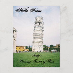 Italy's Leaning Tower of Pisa Post Card