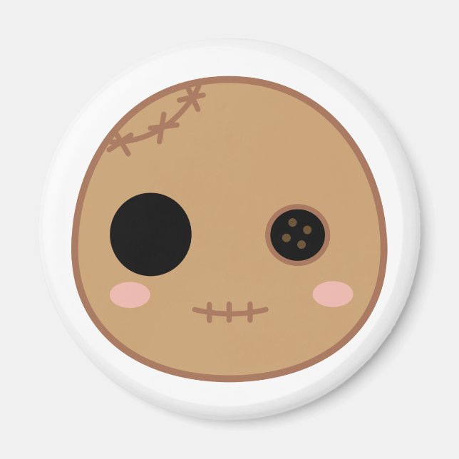Itami the Voodoo Doll Head Magnet (Front)