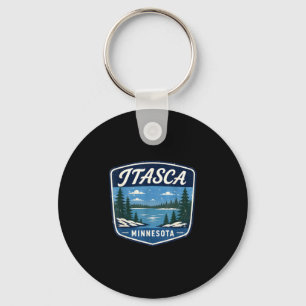 Itasca minnesota lake nature outdoor adventure key ring