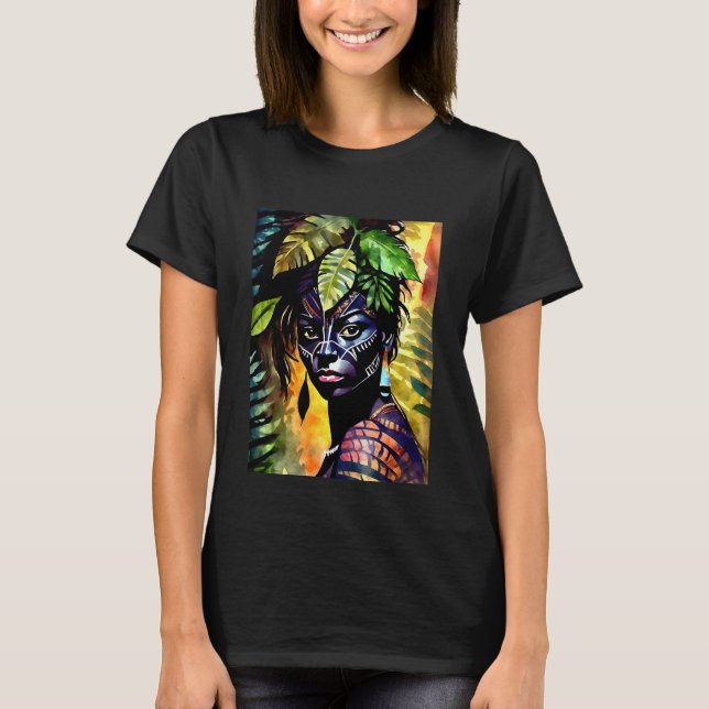 “Itáyara”  Painted Fern - Women In Amazonia T-Shirt (Front)