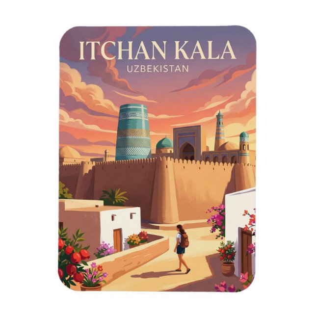 Itchan Kala Uzbekistan Magnet (Vertical)