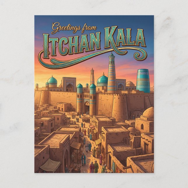 Itchan Kala Uzbekistan Postcard (Front)