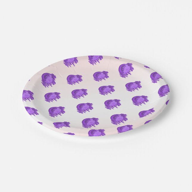 ITD Blurberries and Cream Paper Plate (Angled)