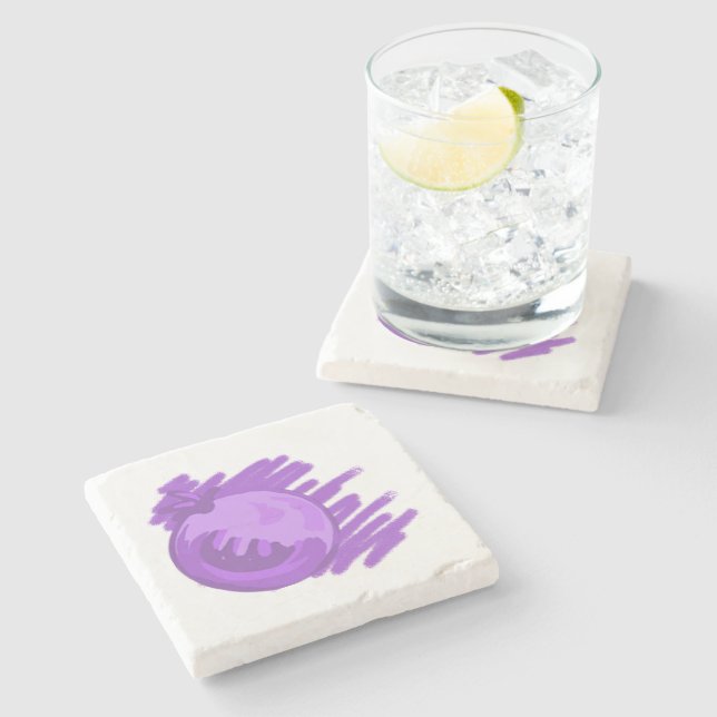 ITD Blurberries and Cream Stone Coaster (Side)