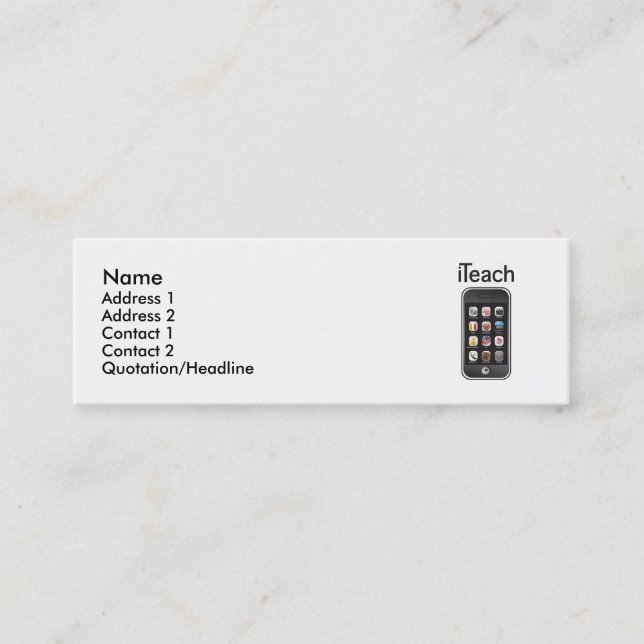iteach business card (Front)
