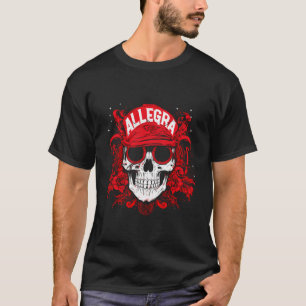 Items Personalised Skull With Allegra Name T-Shirt