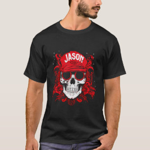 Items Personalised Skull With Jason Name T-Shirt