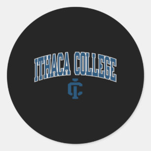 Ithaca Bombers Arch Over Grey Classic Round Sticker
