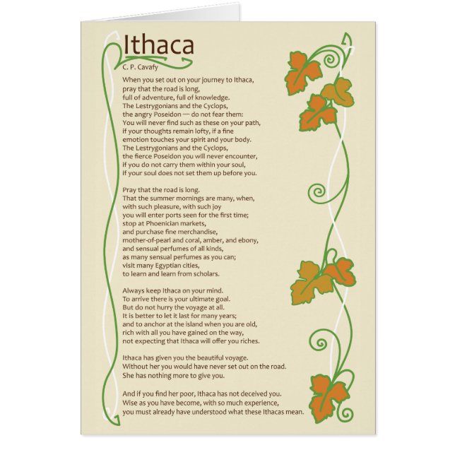 Ithaca Card - Blank inside (Front)