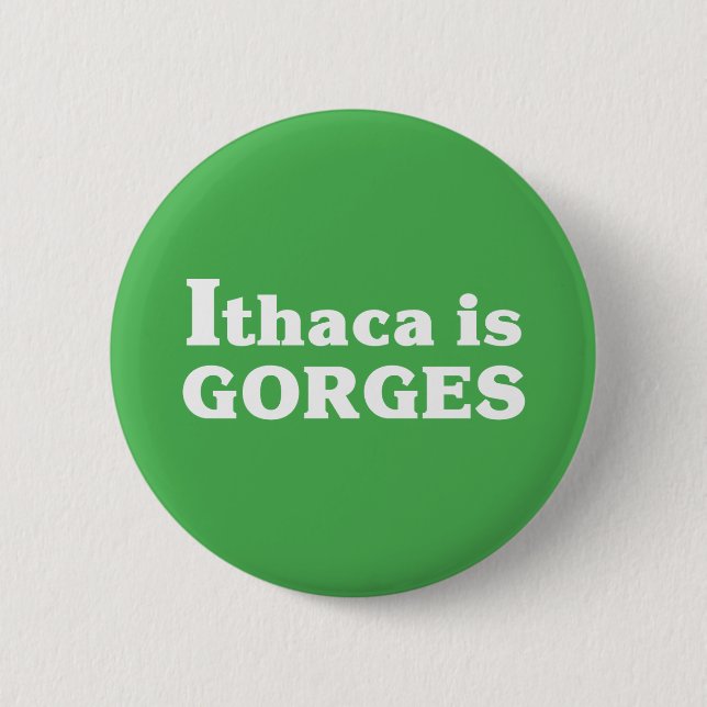 Ithaca is Gorges 6 Cm Round Badge (Front)