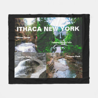 ITHACA NEW YORK PARKS fleece blanket