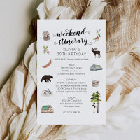 Itinerary Weekend in the Woods Watercolor