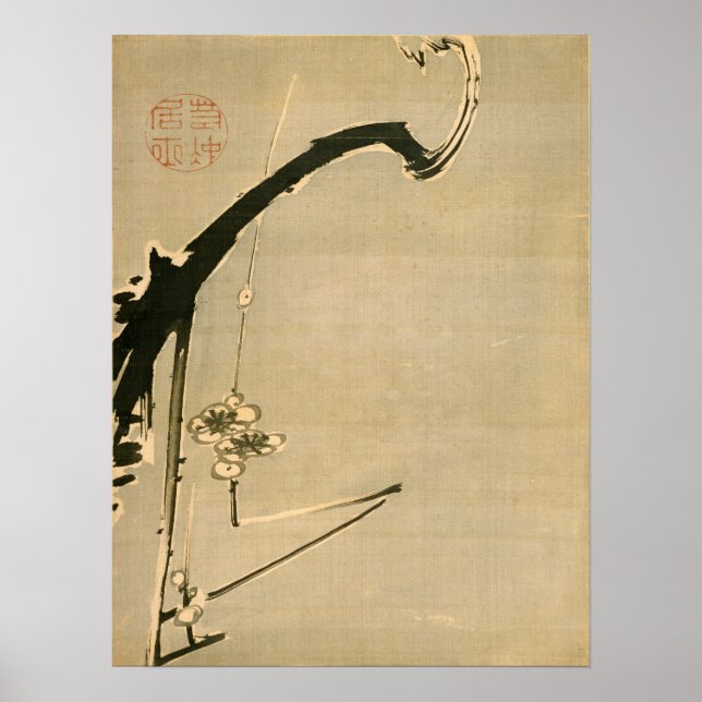 Ito Jakuchu Plum Blossoms Poster (Front)