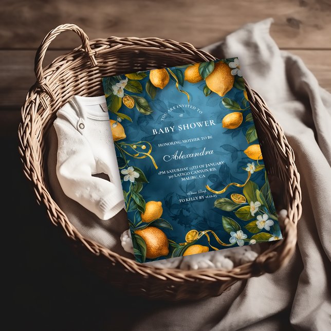 itrus Blossom Blue Baby Shower Invitation (Creator Uploaded)