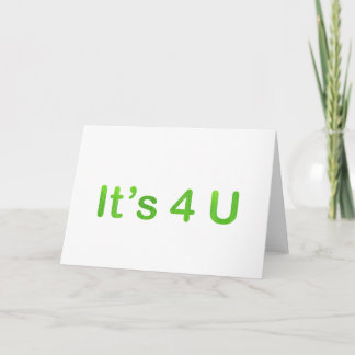 its 4 u holiday card