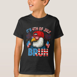 It's 4th Of July Bruh Bald Eagle Patriotic Boys Te T-Shirt
