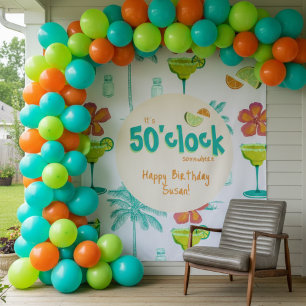 It's 50 O'clock Somewhere Party Theme  Tapestry