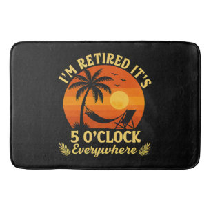 It's 5 O'Clock Everywhere Retired Tropical Summer Bath Mat