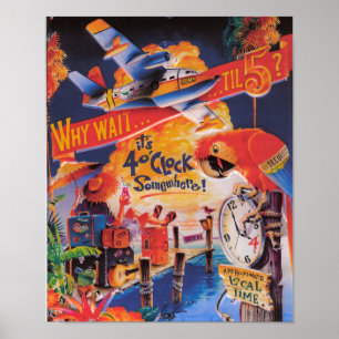 it's 5 o'clock somewhere jimmy buffett parrot poster
