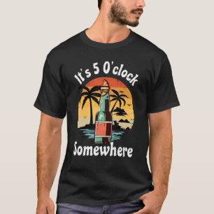 It's 5 Ou2019clock Somewhere Summer Retro Sunset D T-Shirt