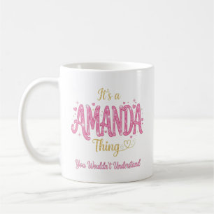 It's A Amanda Thing Pink Gold Women Gift Coffee Mug