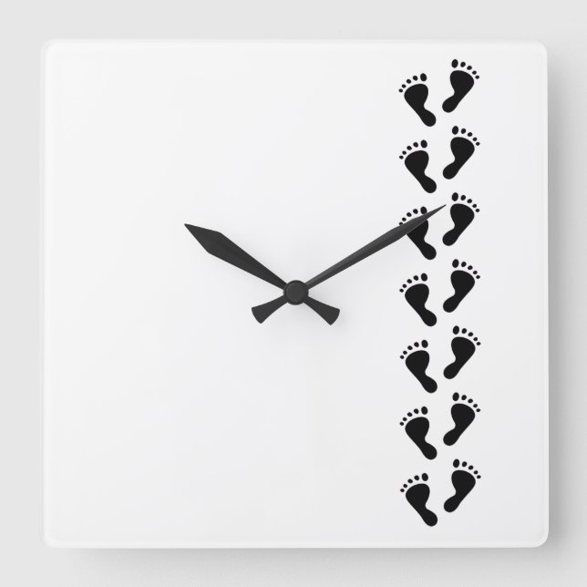 It's a Baby - Baby Feet Square Wall Clock (Front)