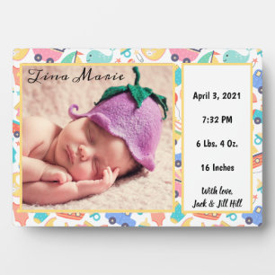 It's a Baby Birth Announcement Photo Plaque