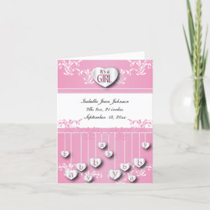 It's a Baby Girl Personalise Announcement
