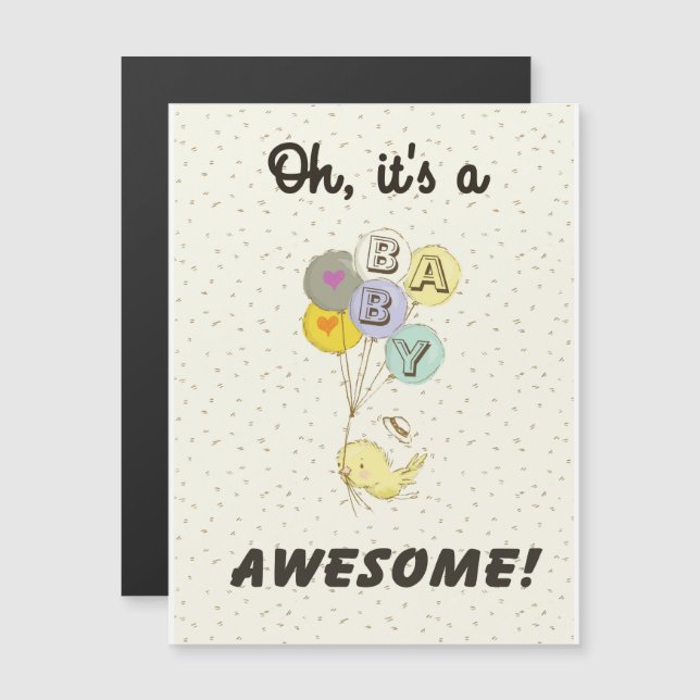 It's a Baby! Magnetic Invitation (Front/Back)