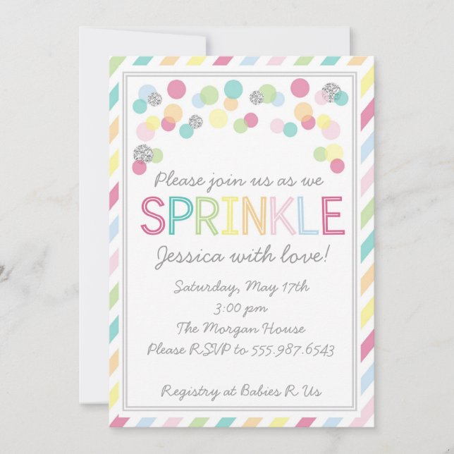 It's a Baby Sprinkle! Baby Shower Invitation (Front)