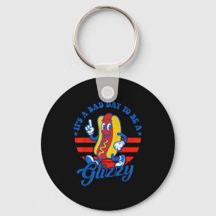 Its A Bad Day To Be A Glizzy Funny 4th Of July Hot Key Ring