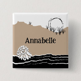 It's A Beach Birthday Party Name 15 Cm Square Badge