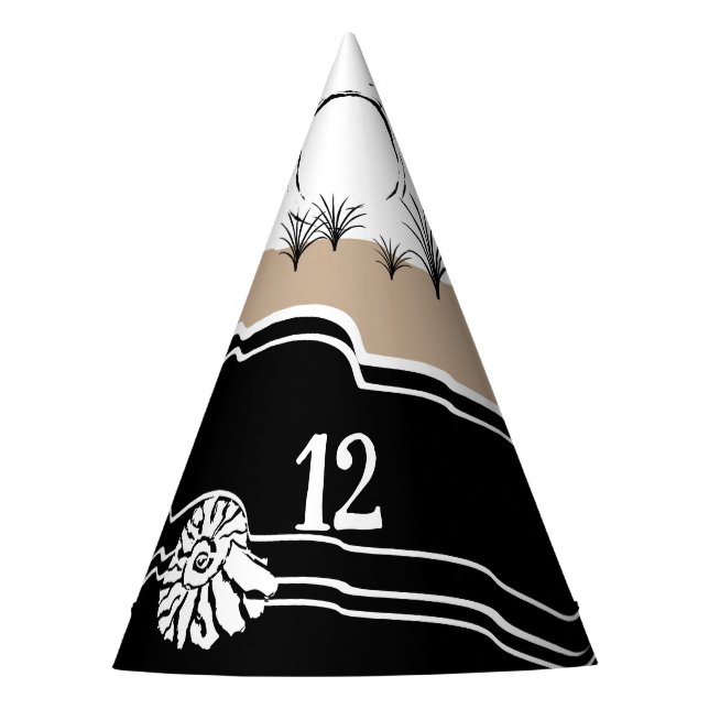 It's A Beach Party Happy Birthday  Party Hat (Front)