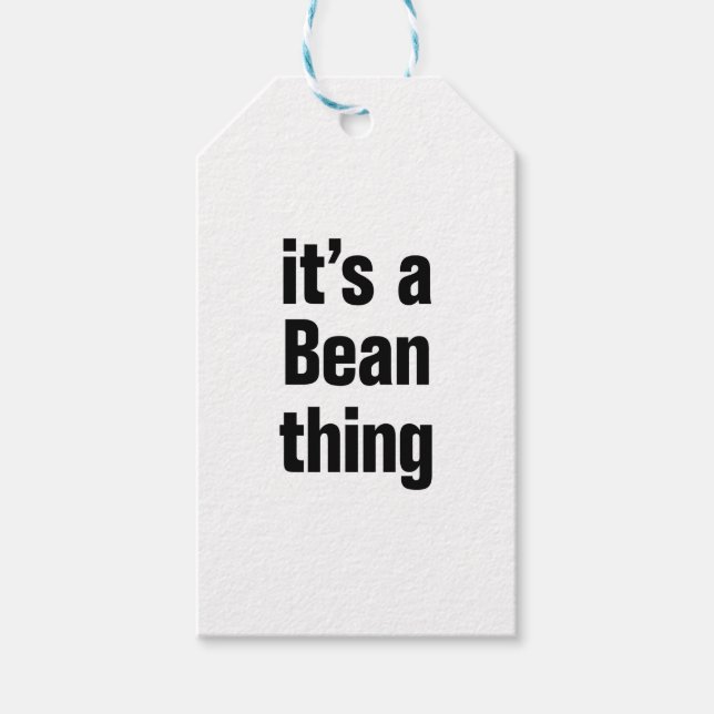 its a bean thing gift tags (Front)