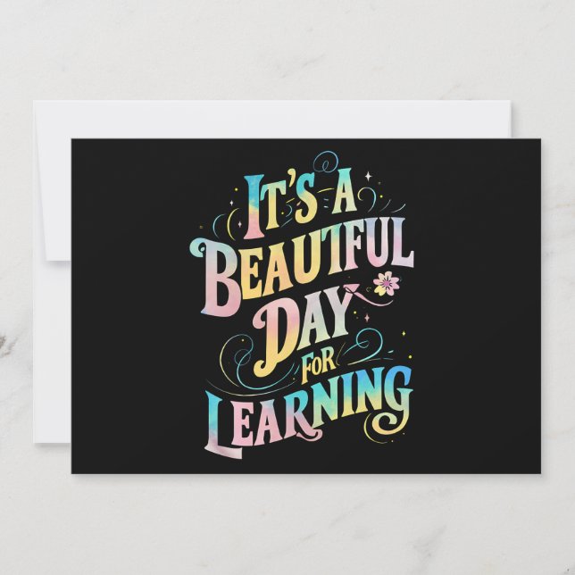 It's a Beautiful Day for Learning Back To School Invitation (Front)