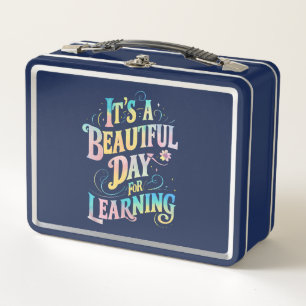 It's a Beautiful Day for Learning Back To School Metal Lunch Box