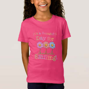 Its a Beautiful Day for Smiling Graphic - Girls' F T-Shirt