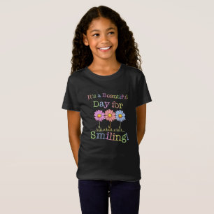 Its a Beautiful Day for Smiling Graphic - Girls' F T-Shirt