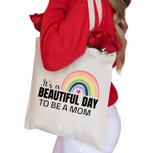 Its a Beautiful Day Mum Rainbow Tote Bag