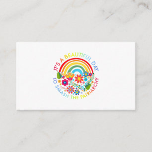 Its A Beautiful Day To Smash The Patriarchy Femini Enclosure Card